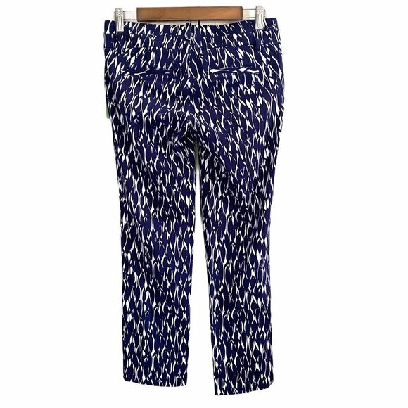 Lilly Pulitzer Women's NWT Blue White Pattern Luxury Capri Pants Size 2 - Picture 7 of 7
